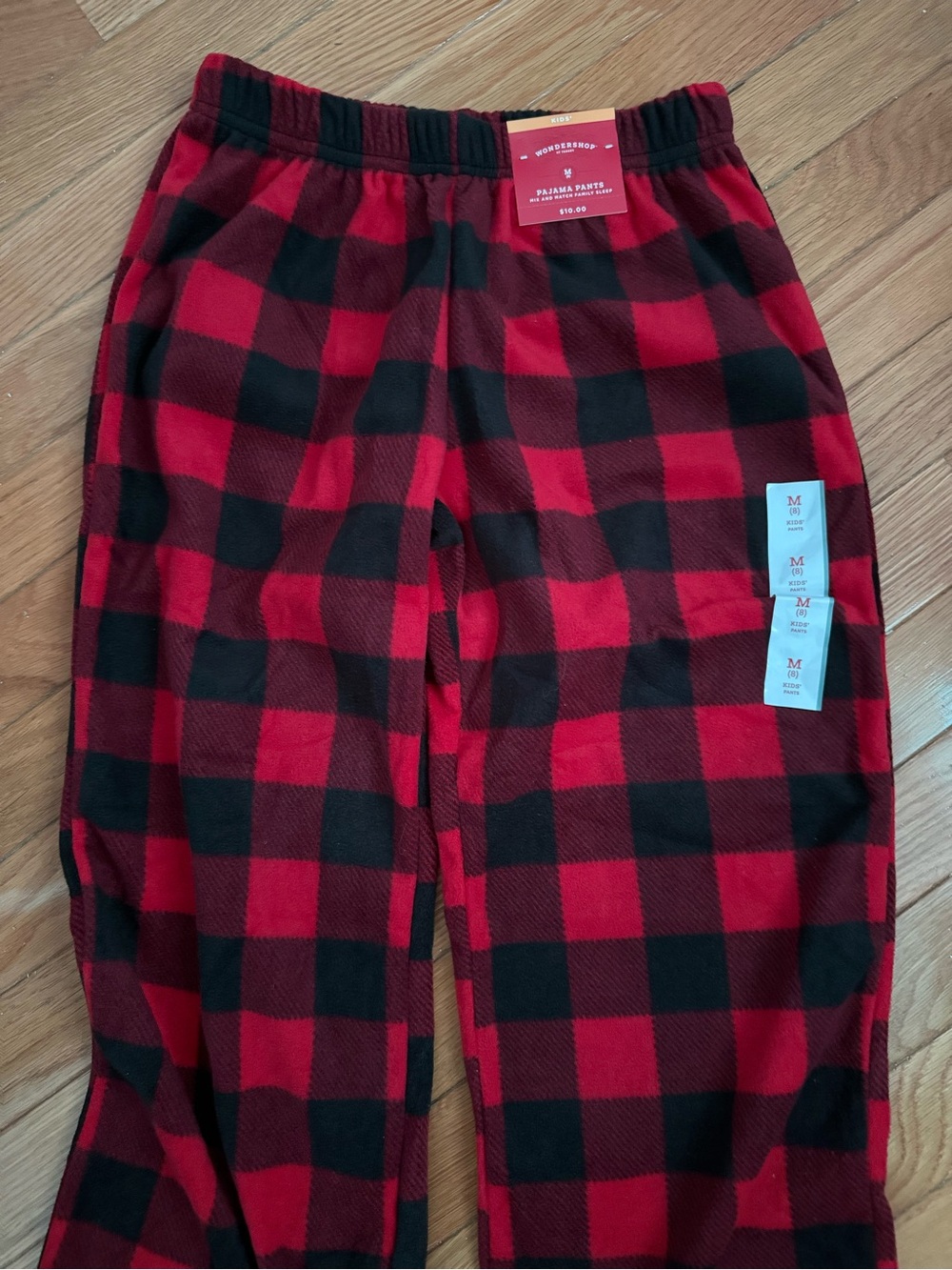Target Red and Black Buffalo Plaid Kids Pajama Bottoms